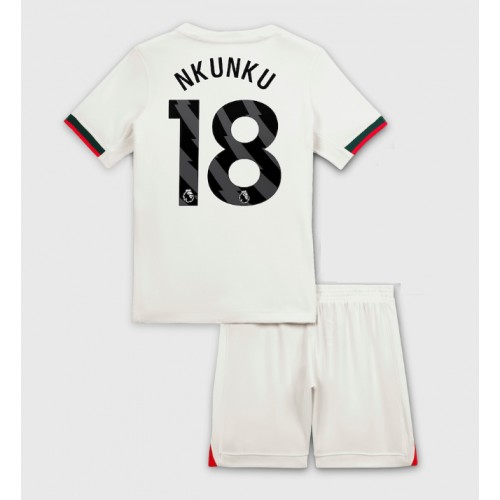 Chelsea Christopher Nkunku #18 Gostujuci Dres za djecu 2025-26 Kratak Rukav (+ Kratke hlače)